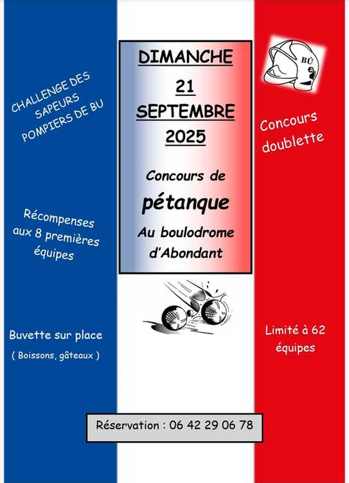 Concours de pétanque en Doublette - Abondant