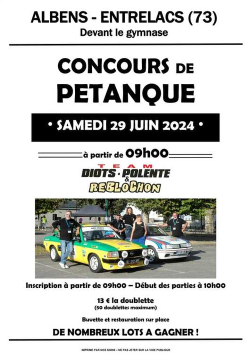 Concours de pétanque en Doublette - Albens