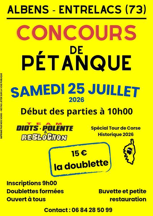 Concours de pétanque en Doublette - Albens