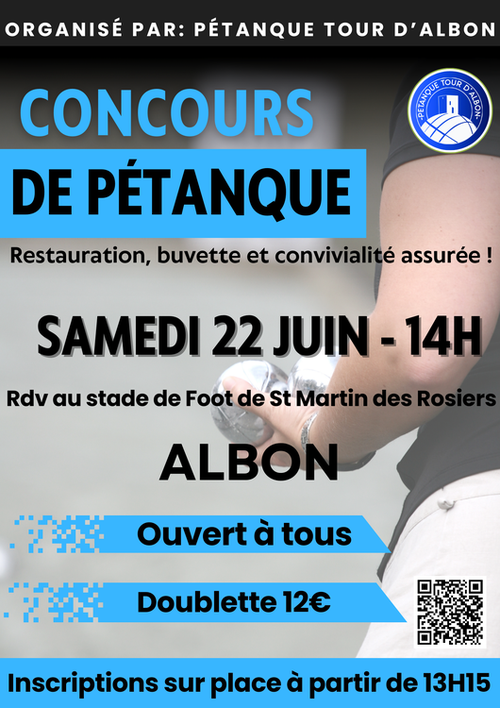 Concours de pétanque en Doublette - Albon