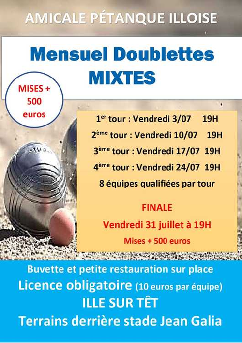 Concours de pétanque en Doublette Mixte - Masters de pétanque - AMICALE PETANQUE ILLOISE