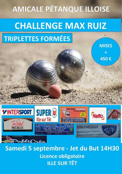 Concours de pétanque en Triplette - Départemental - AMICALE PETANQUE ILLOISE