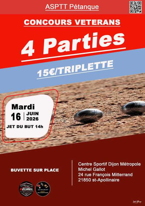 Concours de pétanque en Triplette - Départemental - ASPTT
