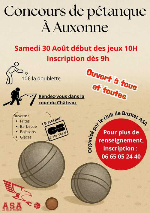 Concours de pétanque en Doublette - Auxonne