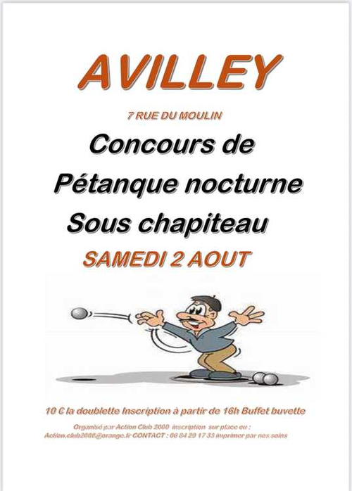 Concours de pétanque en Doublette - Avilley
