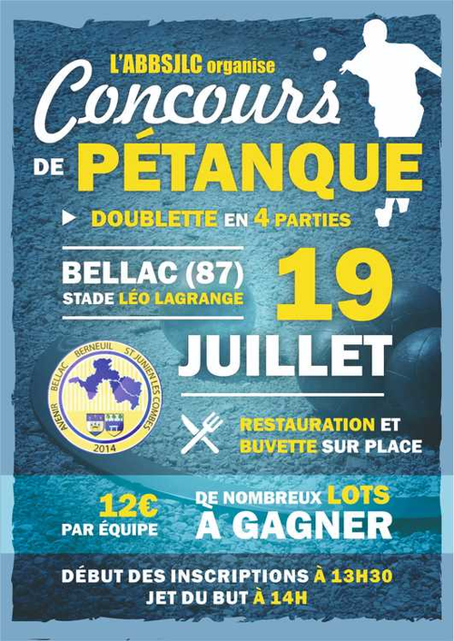 Concours de pétanque en Doublette - Bellac
