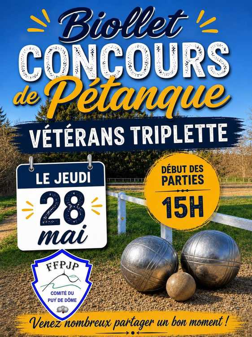 Concours de pétanque en Triplette - Départemental - BIOLLET