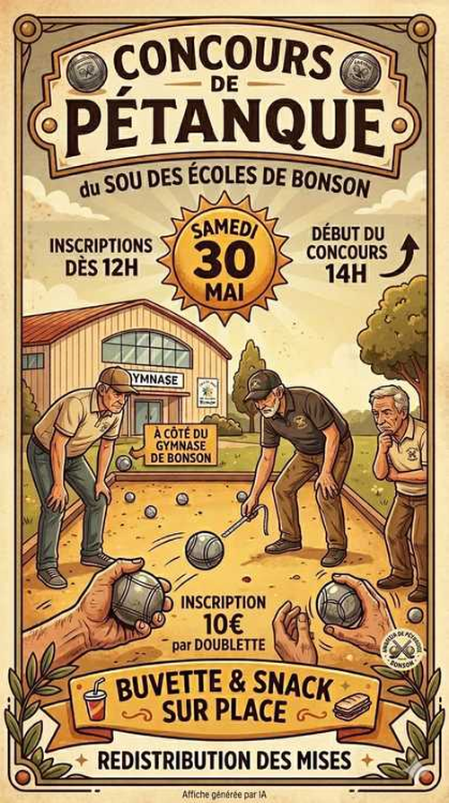Concours de pétanque en Doublette - Bonson