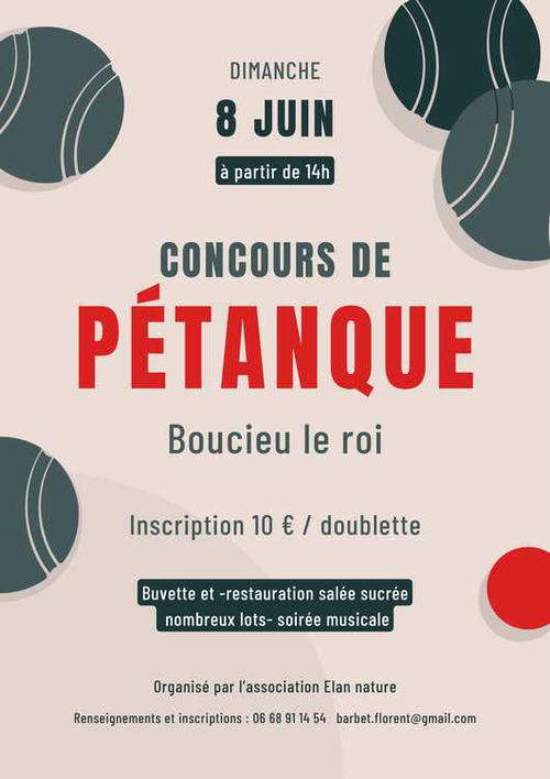 Concours de pétanque en Doublette - Boucieu-le-Roi