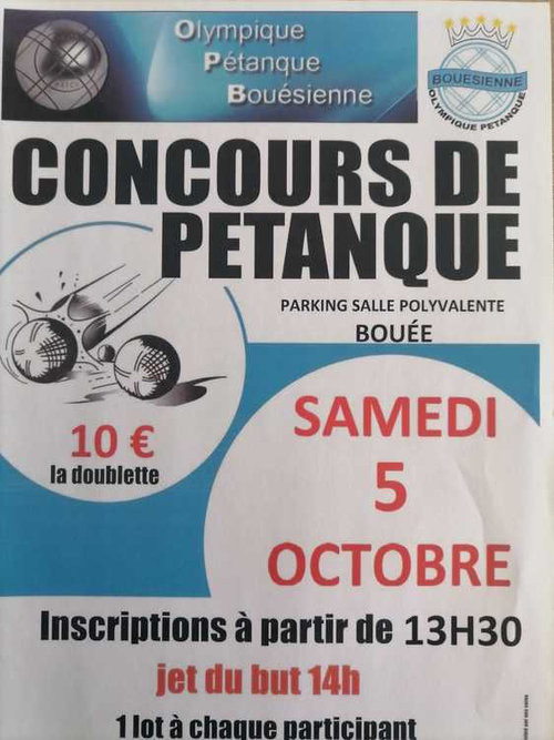 Concours de pétanque en Doublette - Bouée