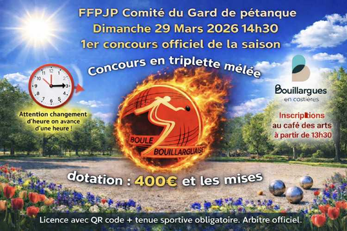 Concours de pétanque en Triplette à la mêlée - Bouillargues