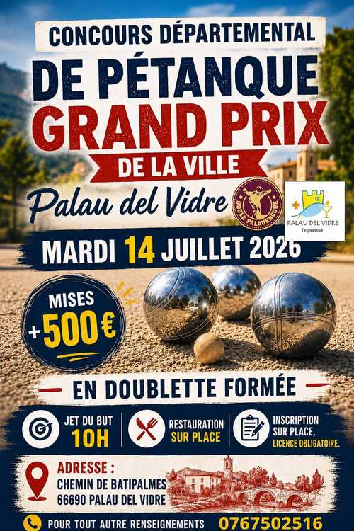 Concours de pétanque en Doublette - Grand Prix - BOULE PALAUENCQUE