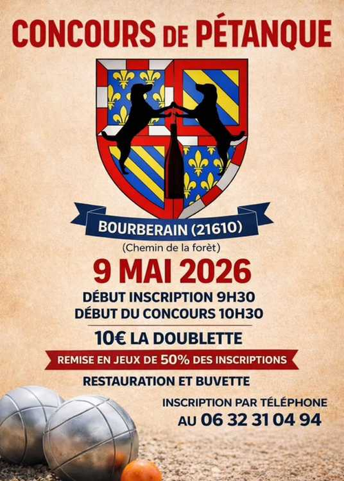 Concours de pétanque en Doublette - Bourberain