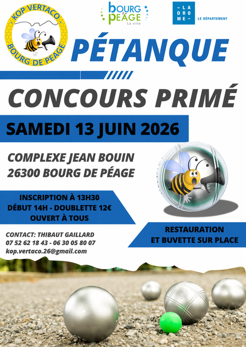 Concours de pétanque en Doublette - Bourg-de-Péage