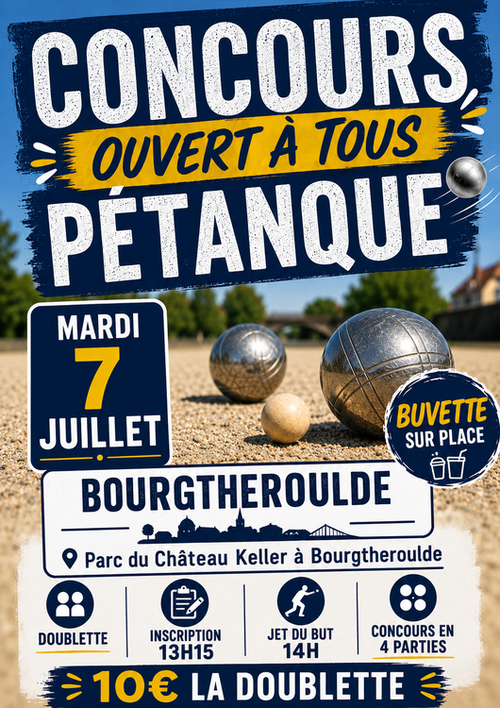 Concours de pétanque en Doublette - Bourgtheroulde-Infreville