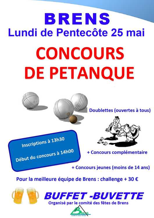 Concours de pétanque en Doublette - Brens