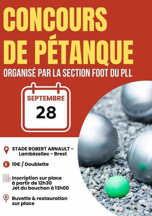 Concours de pétanque en Doublette - Brest