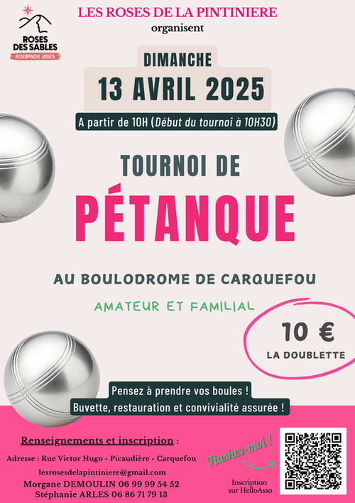 Concours de pétanque en Doublette - Carquefou