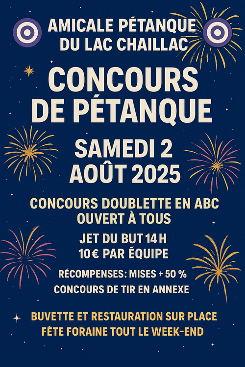 Concours de pétanque en Doublette - Chaillac
