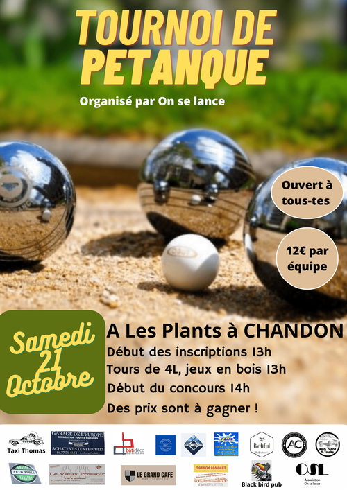 Concours de pétanque en Doublette - Chandon
