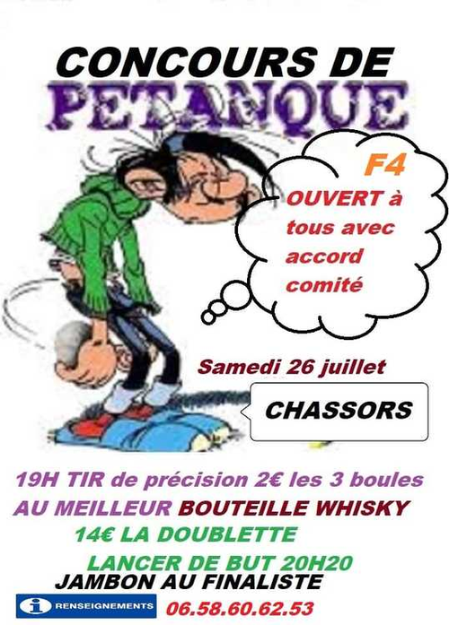 Concours de pétanque en Doublette - Chassors
