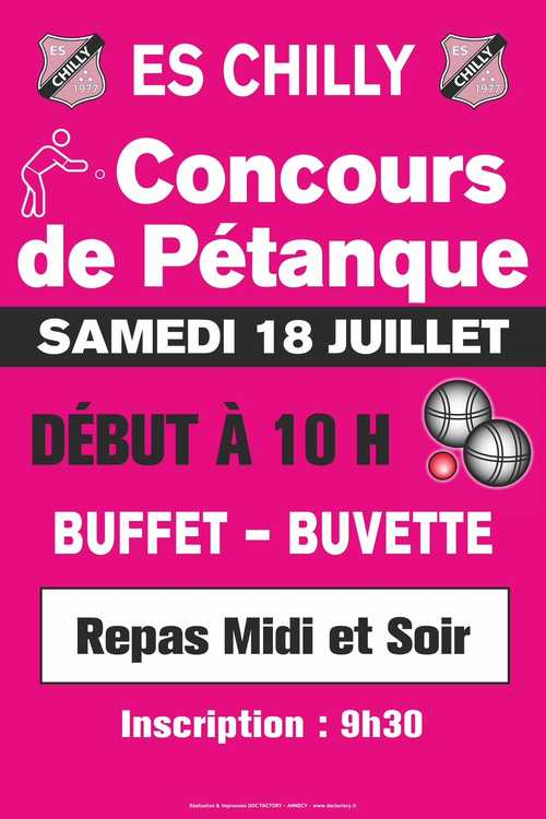 Concours de pétanque en Doublette - Chilly
