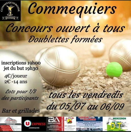 Concours de pétanque en Doublette - Commequiers