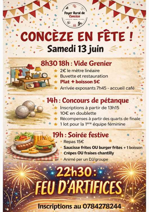 Concours de pétanque en Doublette - Concèze