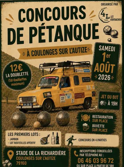 Concours de pétanque en Doublette - Coulonges-sur-l'Autize