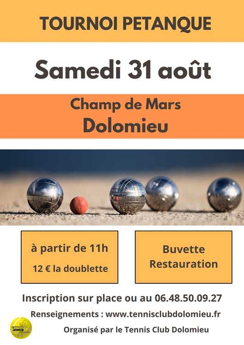 Concours de pétanque en Doublette - Dolomieu