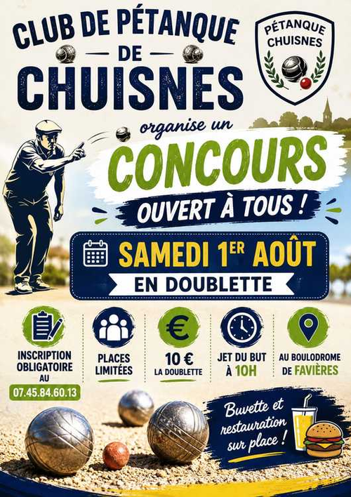 Concours de pétanque en Doublette - Favières