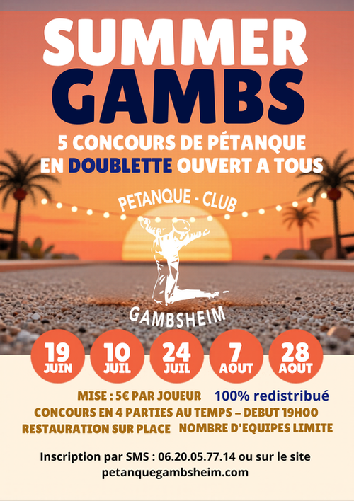 Concours de pétanque en Doublette - Gambsheim