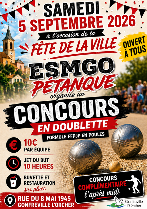 Concours de pétanque en Doublette - Gonfreville-l'Orcher