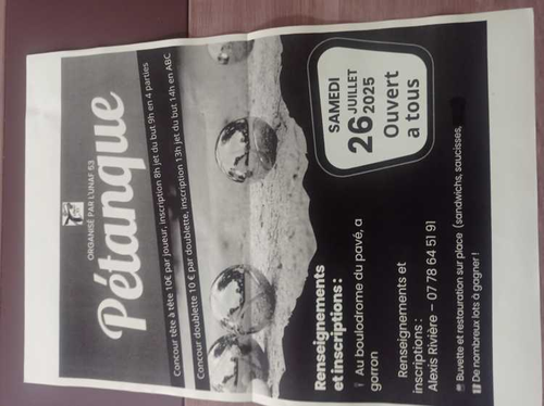 Concours de pétanque en Tête à tête - Gorron
