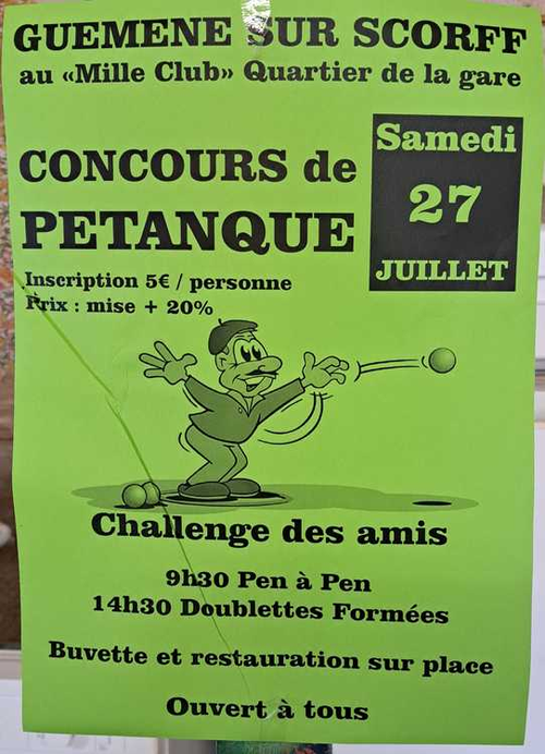 Concours de pétanque en Doublette - Guémené-sur-Scorff