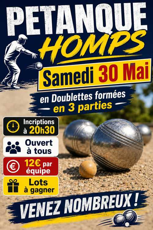 Concours de pétanque en Doublette - Homps