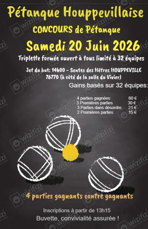 Concours de pétanque en Triplette - Houppeville