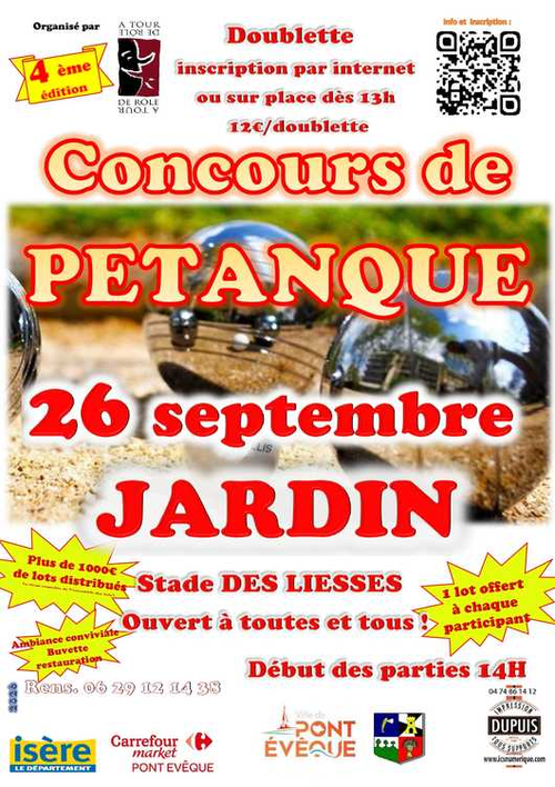 Concours de pétanque en Doublette - Jardin
