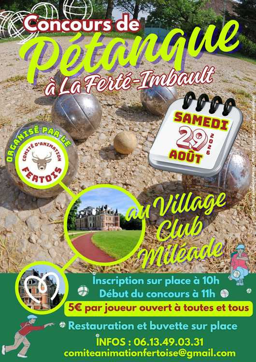 Concours de pétanque en Doublette - La Ferté-Imbault