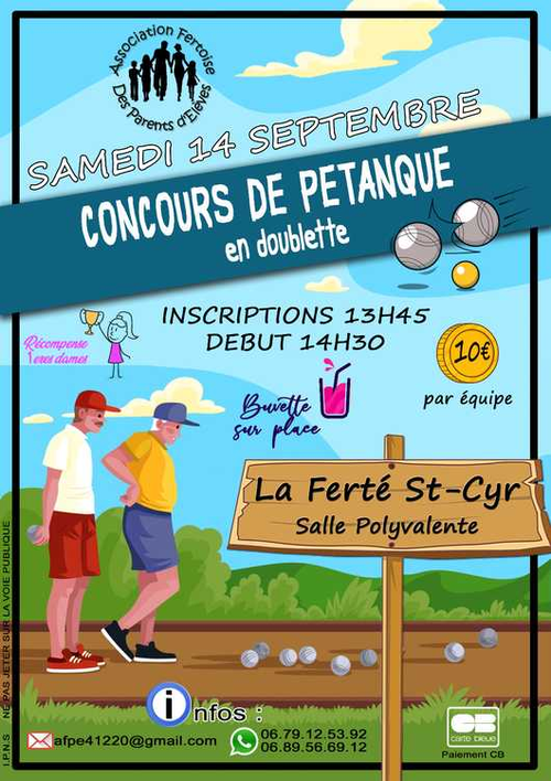 Concours de pétanque en Doublette - La Ferté-Saint-Cyr