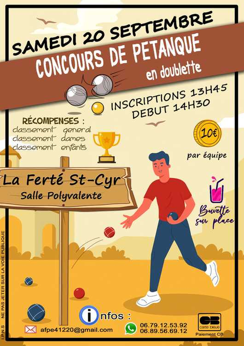 Concours de pétanque en Doublette - La Ferté-Saint-Cyr