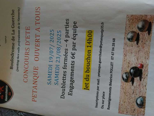 Concours de pétanque en Doublette - La Guerche-de-Bretagne
