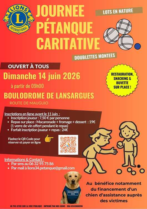 Concours de pétanque en Doublette - Lansargues