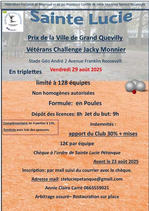 Concours de pétanque en Triplette - Le Grand-Quevilly