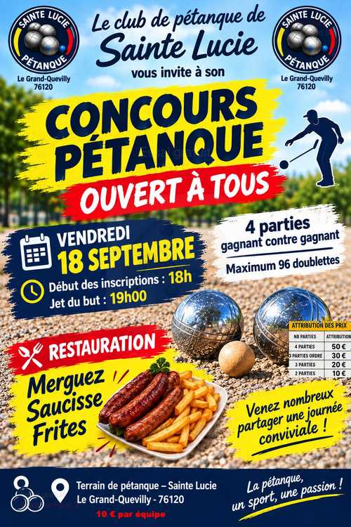 Concours de pétanque en Doublette - Le Grand-Quevilly