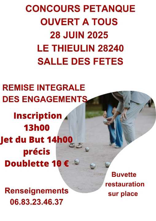 Concours de pétanque en Doublette - Le Thieulin