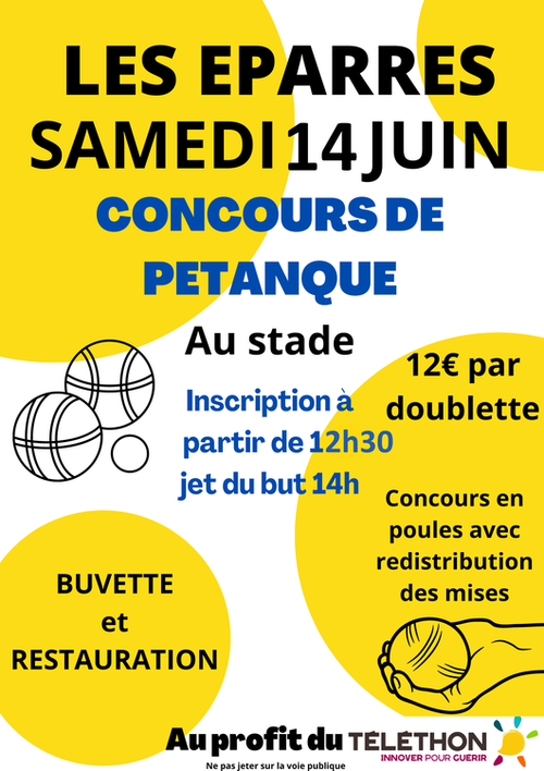 Concours de pétanque en Doublette - Les Éparres