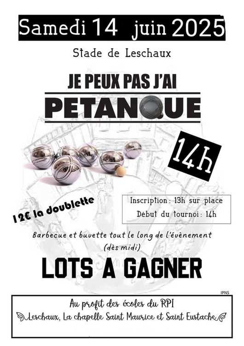 Concours de pétanque en Doublette - Leschaux