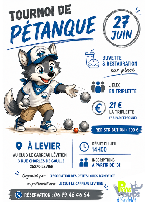 Concours de pétanque en Triplette - Levier