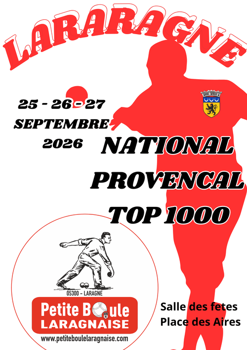 Concours de pétanque en Triplette - National TOP 1000 et + - Laragne Monteglin